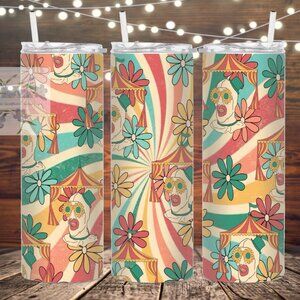Boho Art the Clown Metal Insulated Tumbler